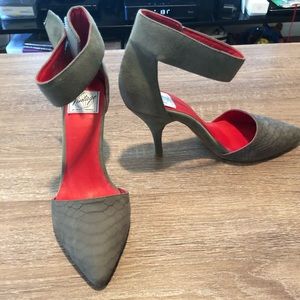 Grey Python Suede Pump